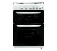 Statesman Double Oven Gas Cooker with Glass Lid in White Statesman White