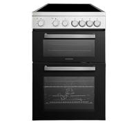 Statesman EDC160X Double Oven Electric Cooker, 4 Zone Ceramic Hob, 60cm Wide, Inox