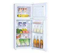 Statesman Freestanding Fridge with 3 Clear Freezer Drawers, 2 Glass Shelves, Reversible Doors, 115L Fridge, 40L Freezer, 50 cm Wide, White