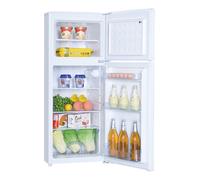Statesman Freestanding Fridge with 3 Clear Freezer Drawers, 2 Glass Shelves, Reversible Doors, 115L Fridge, 40L Freezer, 50 cm Wide, White