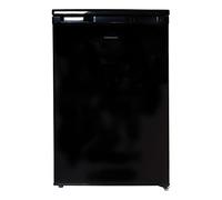 Statesman R155B Under Counter Fridge with 4* Ice Box, 55cm, Fridge 97 Litres, Freezer 16 Litres, 1 Adjustable Glass Shelf, Reversible Doors, Internal Light, Large Salad Drawer, Black