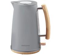 Statesman 1.7L Scandi Kettle, Grey | 3000W Rapid Boil, Cordless, Auto Shut-Off, Boil Dry Protection, Removable Filter