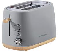 Statesman 2 Slice Scandi Toaster, Grey/Blue
