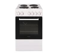 Statesman SE050SPW Single Oven Electric Cooker, 4 Hotplates, Integrated Grill, 50cm Wide, White