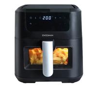 Statesman SKAF05015BK Digital Air Fryer 5 Litre, 1500W, 90 Minute Timer, 360 Hot Air Circulation, 8 Pre Set Cooking Programes, Digital Touch Control Panel