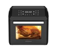 Statesman SKAO15017BK Digital Air Fryer Oven with Rotisserie 15 Litre, 1700W, 60 Minute Timer, 360 Hot Air Circulation, 13 Cooking Programs, Basket & Skewer Set Included