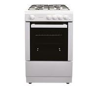 Statesman STUDIO2 Single Oven Gas Cooker, 93 Litre, 4 Gas Burners, Integrated Grill, 50cm Wide, LPG Conversion Kit Included, 1 Oven Shelf and Tray, Grill Pan, Rack & Handle Set, White