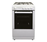 Statesman STUDIO2 Single Oven Gas Cooker, 93 Litre, 4 Gas Burners, Integrated Grill, 50cm Wide, LPG Conversion Kit Included, 1 Oven Shelf and Tray, Grill Pan, Rack & Handle Set, White