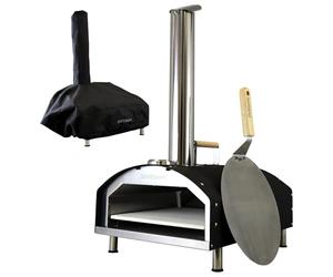 Statesman Tabletop Wood Fire Pizza Oven with 13" Pizza Stone
