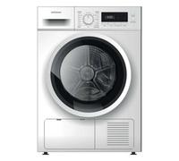 Statesman TCM08W Freestanding Condenser Tumble Dryer, 8kg Load Capacity, Anti Crease Function, Digital LED Display, Add Garment Function, Interior Light, White