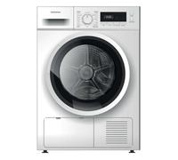 Statesman TCM08W Freestanding Condenser Tumble Dryer, 8kg Load Capacity, Anti Crease Function, Digital LED Display, Add Garment Function, Interior Light, White