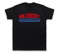 Stath Flats Mr Cheeky Gr ypriot Barber Logo Mens T-Shirt, Black, Medium