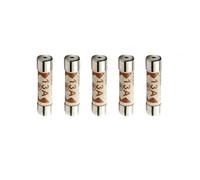Static Arc 13A Domestic Fuses, Ceramic Tube, UK Plug, 5 Count, White