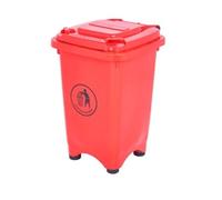 Static Bin; 50L; 30% Recycled Polyethylene; Red/Orange