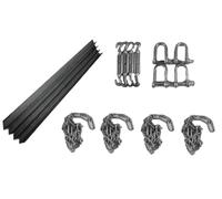 Static Caravan Chain Down Kit with Angle Spike Anchors (Concrete Base Tether Stake)