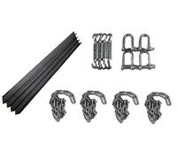Static Caravan Chain Down Kit with Angle Stake Anchors (Tether Spike Concrete Ground Siting)