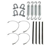 Static Caravan Tie Down Kit with Angle Spike Anchors (Restraining Tether Mobile Home Siting)