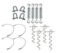 Static Caravan Tie Down Kit with Screw Picket Anchors (Restraining Tether Mobile Home Siting)