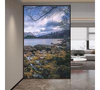 Static Cling Natural Scenery Privacy Window Film Heat Control UV Blocking Window Glass Film Frosted Window Film W17.7 x H49.2(45x125cm)