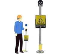 Static Discharge Eliminator with Sound and Light Alarm, 3S Fast Electrostatic Release for Dust-Free Workshops and Gas Stations