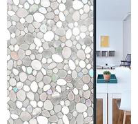 Static Glass Film Company Tea Room Lounge Beautiful Privacy Free Glass Stickers Phantom Colour Translucent Glass Stickers (Phantom Pebbles,30 * 100CM)