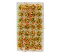 Static Grass for Miniature Scenery with Mixed Wildflowers For Tufts, DIY Crafting Material Suitable for War Chess Train Models and Sand Tables, 28pcs (orange yellow)