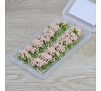 Static Grass for tufts 8x3cm Realistic Flower Clusters Static(Pink)