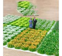 Static Grass For Tufts for Miniature Scenery Mixed with Wildflowers, Suitable for Model Buildings Sand Tables and War Chess, 28pcs Cluster (Rose powder)