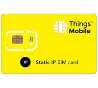 STATIC IP SIM Card for IOT and M2M - Things Mobile - Global Coverage and Multi-Operator GSM/2G/3G/4G LTE Network, No Fixed costs, No Expiration Date, Competitive Rates. €10 Credit Included