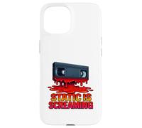 Static Is Screaming Horror VHS Case for iPhone 15