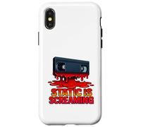 Static Is Screaming Horror VHS Case for iPhone X/XS
