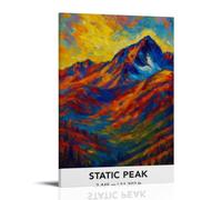 Static Peak Mountain Sunset Landscape Poster Canvas Print Art Contemporary Stunning Wall Art Wall Decor Decoration Pictures for Living Room Bedroom Office Wall Art Aesthetic Canvas Painting Picture Li