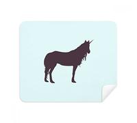 Static Posture Black Silhouette Unicorns Phone Screen Cleaner Glasses Cleaning Cloth 2pcs Suede Fabric