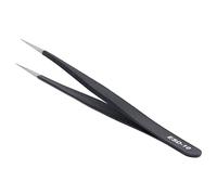 Static Resistant Stainless Steel Eyebrow Tweezer for Electronics Repair - Non Magnetic Construction with Thermal Insulation Plastic Coating - and Alkali Resistant for Laboratory