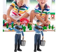 Static Simulation Farmer Figure Model Figurine Toy for Showcasing and Collecting, Excellent Craftsmanship and Lifelike Details Perfect for Children's Imaginative Play