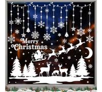 Static Snowflake Window Stickers, 9 Sheets Double Sided Christmas Window Decorations Christmaes Window Stickers PVC Windows Clings Snowflake Sticker for Christmas Casement Display Home Party Decor-B