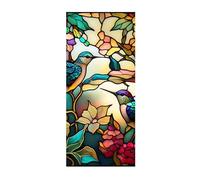 Static Stickers for, Static Stained Retro Bird/Sunset by The Seaside/Glueless Window Film, Static Glass Window Clings, PVC Glass Window Stickers, Removable Glass Window Grilles