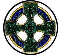 Static Window Cling in a Celtic Cross Design