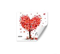 Static Window Stickers, 30 x 30 cm, Heart-Shaped Valentine's Day Home Decor, Static Cling Technology, No-Residue Removable, for Windows and Mirrors