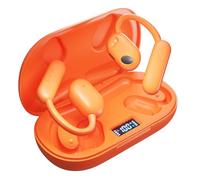 Statik Aktive Open Ear Bluetooth Earbuds - Wireless Earphones, Fast Charging & 10 Hours Long Lasting Battery, Comfortable Secure Fit, IPX5 Water Resistant - Orange