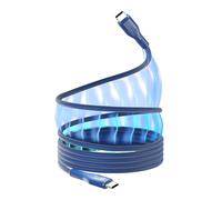 Statik MagStack Pro USB C to USB C Cable, Magnetic Type C Charger Fast Charging Cord, On The Go Magnetic Charging Cable for Car, Compatible with 16 Pro Max, 15, Galaxy S, Navy Blue 100W 3FT