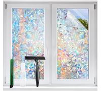 STATINT Stained Glass Window Privacy Film,UV Blocking Window Clings,Rainbow Static Cling Non-Adhesive Vinyl Stickers for Home Door,60 cm X 200 cm