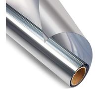 STATINT Window Film Privacy One Way Mirror Glass Tint Heat Control Sun UV Blocking Sliding Door Tinting Reflective Static Cling for Home, Silver, 23.6 Inch X 13.1 Feet