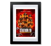 Station 19 TV Cast Signed A4 Poster Photo Print Framed Autograph Gift Show Jaina Lee Ortiz Boris Kodjoe (A3 Poster Only)