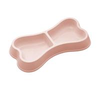 Station Alimentation Chat - 24 x 12.5 cm Gamelle Double Chien | Double BOL, Station D'Alimentation Antidérapante, Écuelle 2-en-1 Avec Base Élargie, Repas Pour Chiot Et En Voyage Ou Maison, Rose