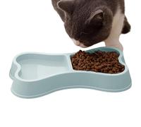 Station Alimentation Chat - 24 x 12.5 cm Gamelle Double Chien | Double BOL, Station D'Alimentation Antidérapante, Écuelle 2-en-1 Avec Base Élargie, Repas Pour Chiot Et En Voyage Ou Maison, Rose