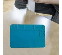 Station for Soldering Mat 30x20cm A100 Silicone Work Pad Resistant Electronics Repair DIY Blue Heat Desk Protector Welding Anti-Static