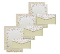 Stationary Letter Paper and Envelopes Set Flower Stationery Paper Set Including 10 Lined Sheets 10 Matching Envelopes Thank You Message