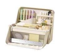 Stationery Bag | Compartmented School Stationery Carrier Pouch | Pen Organizer Bag | for Home School Travel Outgoing, Rulers Earphones Pens Markers Erasers Sticky Notes