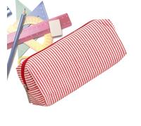 Stationery Case - Bag with Zipper in Waterproof Canvas 21 x 8 x 7.5 cm, Large Organizer for Pens, Pencils, Erasers, Markers and Compact School Safe | Per Viag, red, riferimento alla descrizione